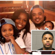 LaRoyce Tankson, 31 (inset/Chicago Police Department), is charged with the shooting death of 25-year-old Chad Robertson, pictured with his family. (Family photo)